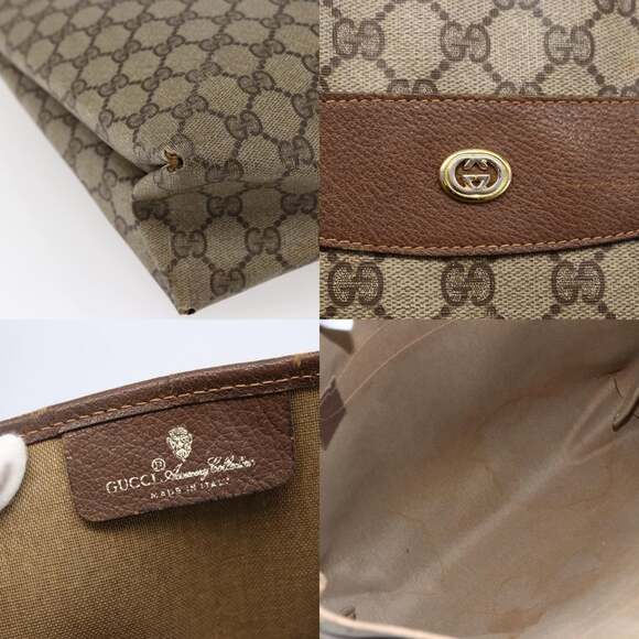 GUCCI GG Supreme Tote Bag Pvc Beige Brown 39 02 061 - Picture 11 of 12